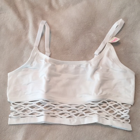 PINK Victoria's Secret Other - BNWT PINK Fishnet Longline Bra Size L